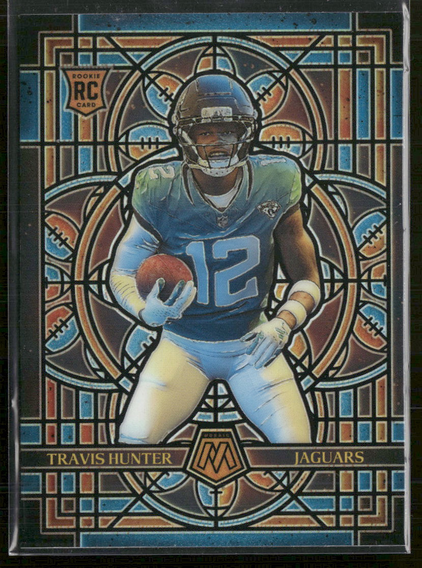 2025 Panini Mosaic Stained Glass Oversized Travis Hunter #12