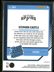 2024-25 Donruss Optic Blue Velocity Stephon Castle Rookie #254