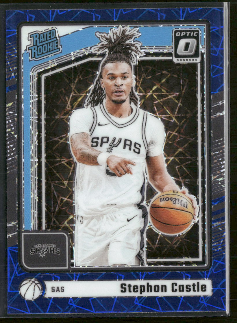 2024-25 Donruss Optic Blue Velocity Stephon Castle Rookie #254