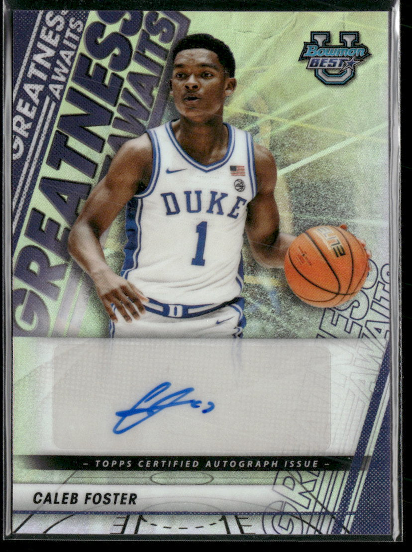 2025-26 Bowman's Best Basketball Greatness Awaits Auto Caleb Foster #GA-CF