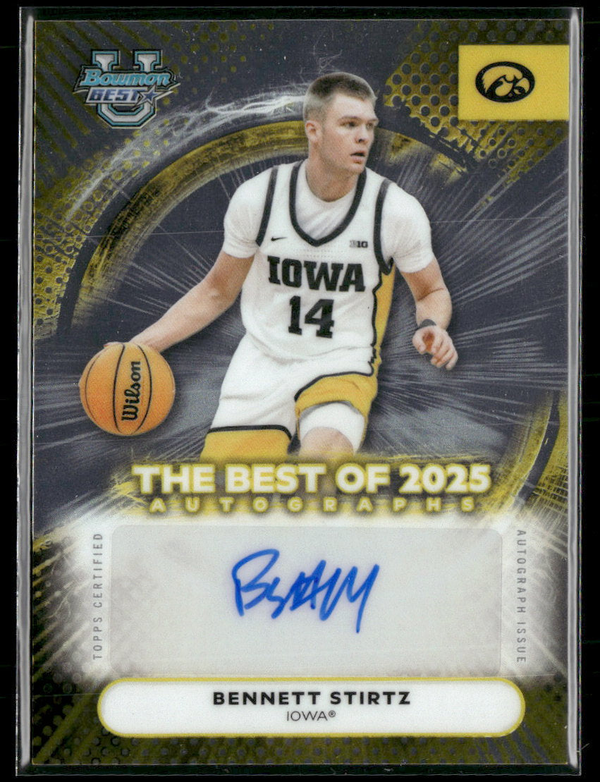2025-26 Bowman University Best Autograph Bennett Stirtz #BA-BZ
