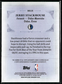 2025-26 Topps Signed & Sealed Gold Holo Foil Jerry Stackhouse #/50 Auto #BSI-JS