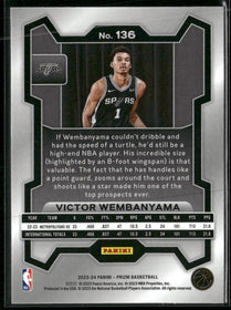 2023-24 Panini Prizm Victor Wembanyama Rookie #136