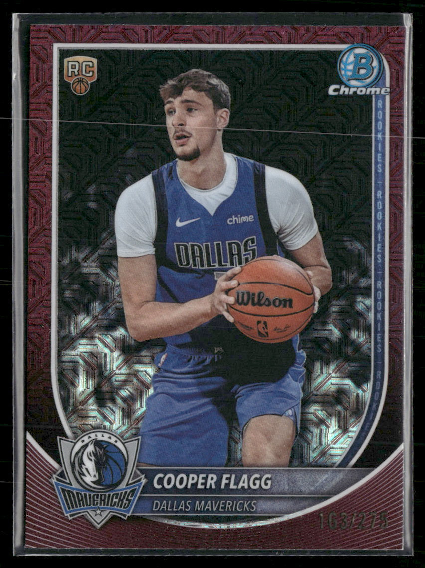 2025-26 Bowman Chrome Burgundy Mojo Refractors Cooper Flagg #/275 #BCV-1