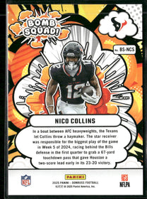 2025 Donruss Bomb Squad Holo #/100 Nico Collins #BS-NCS