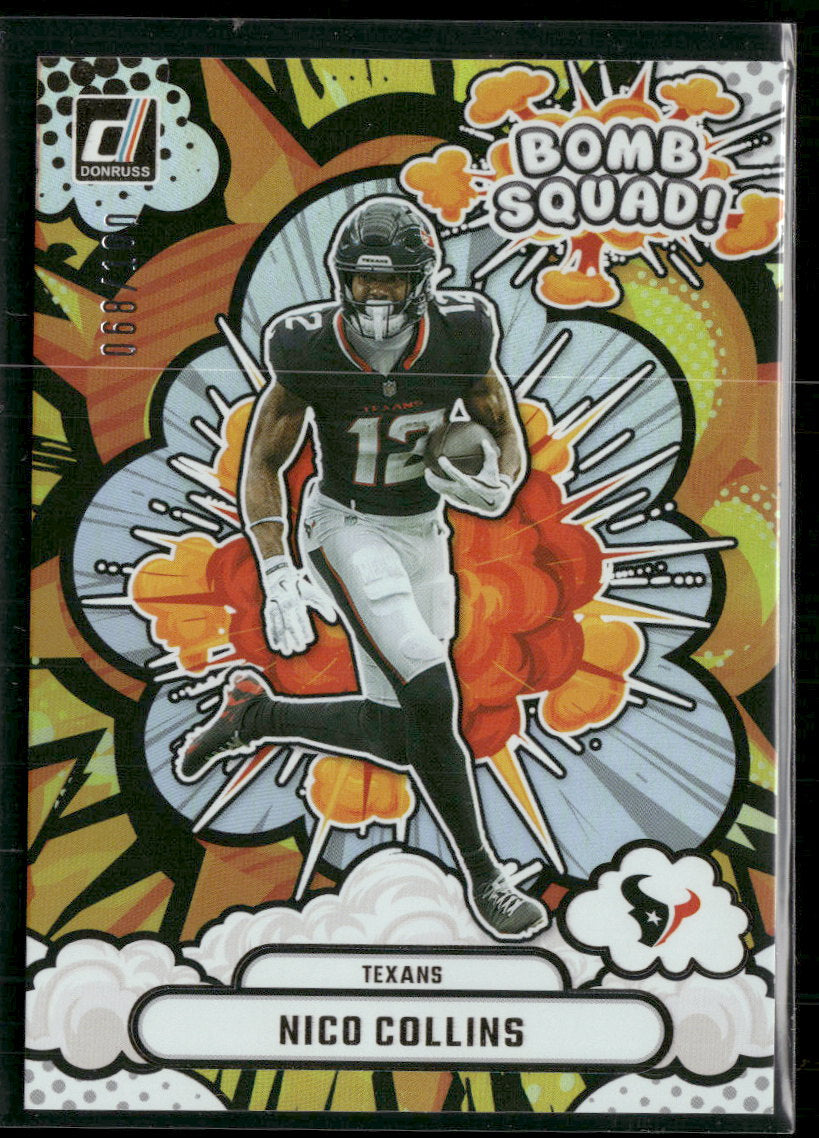 2025 Donruss Bomb Squad Holo #/100 Nico Collins #BS-NCS