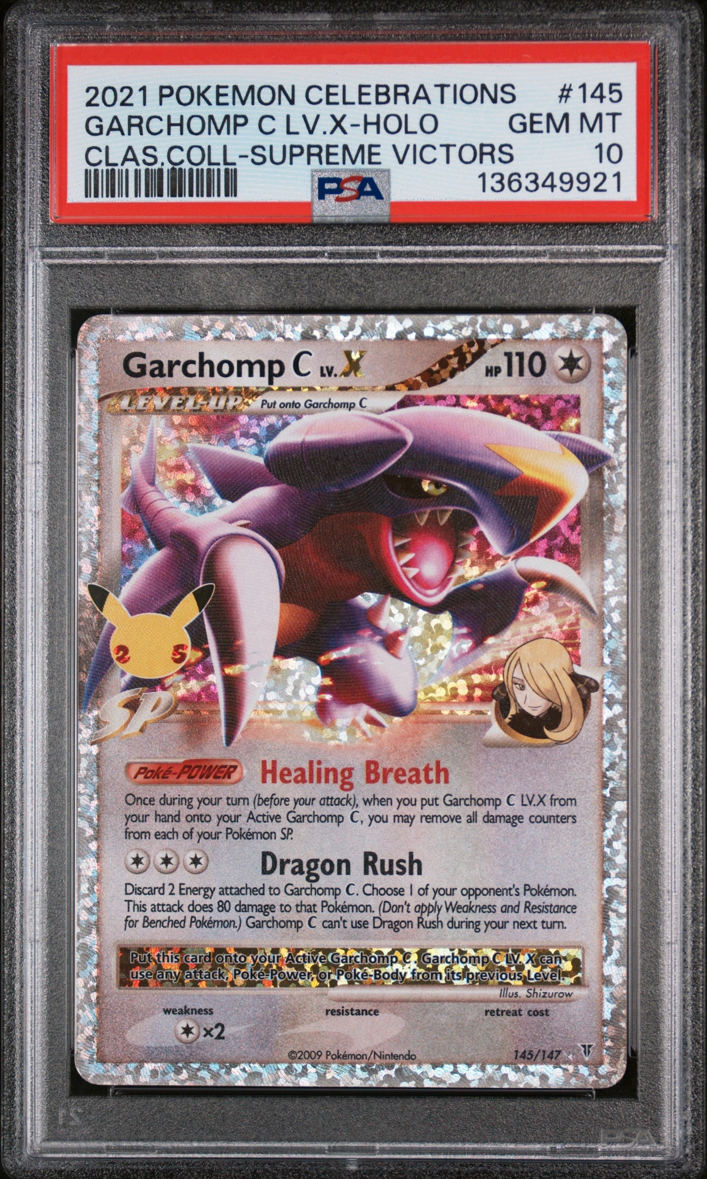 2021 Pokemon Celebrations Classic Collection Garchomp C Lv.X-Holo 10 PSA #145