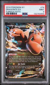 2014 Pokemon Xy Furious Fists Dragonite Ex 9 PSA #74