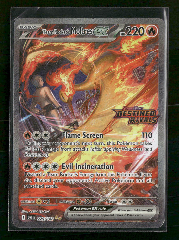Team Rocket's Moltres ex (Destined Rivals Stamp) #229/182