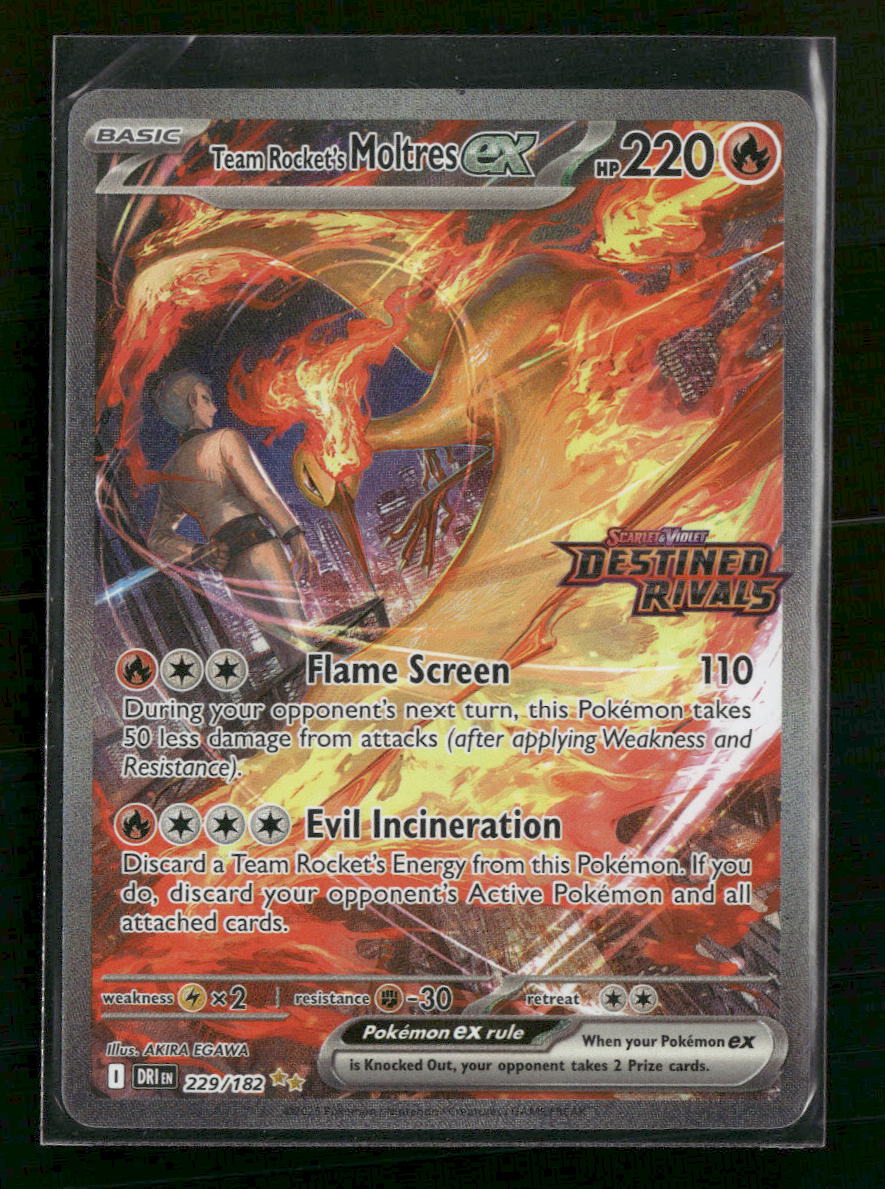 Team Rocket's Moltres ex (Destined Rivals Stamp) #229/182