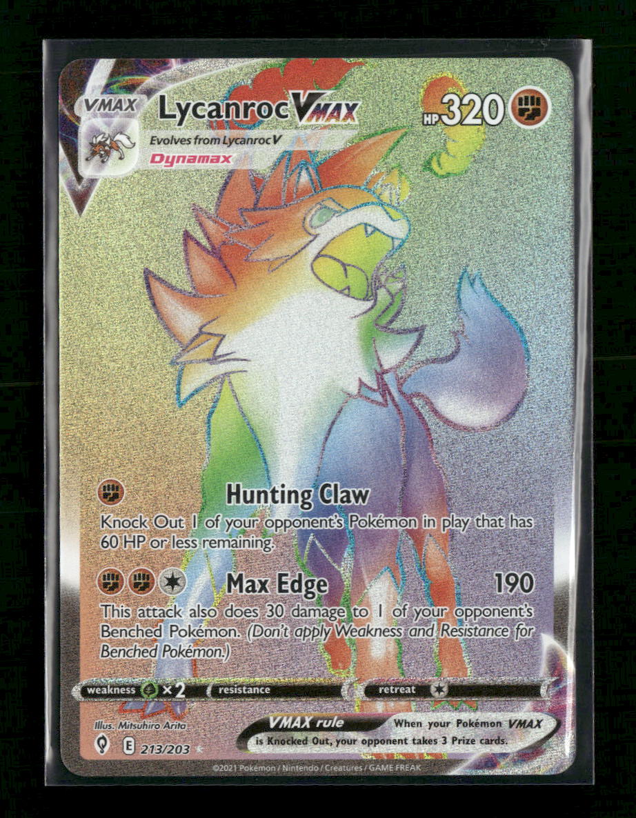 SWSH07: Evolving Skies Lycanroc VMAX (Secret) #213/203
