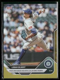 2025 Topps Now Gold Foil Logan Gilbert #/50 #605