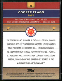 2024 Topps Chrome McDonald's All-American Cooper Flagg #28