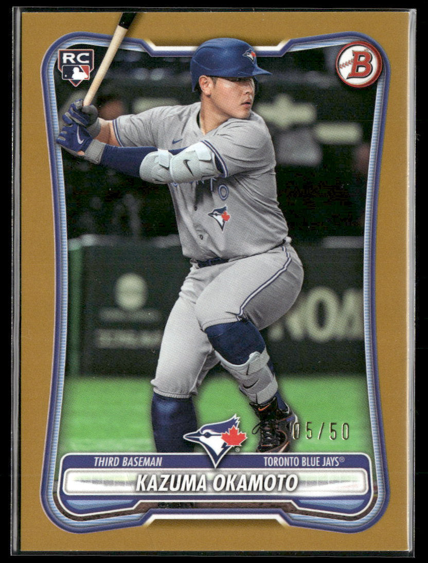 2026 Bowman Gold Kazuma Okamoto Rookie #/50 #28