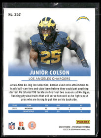 2024 Panini Prestige Platinum Xtra Points Junior Colson Rookie #/10 #352