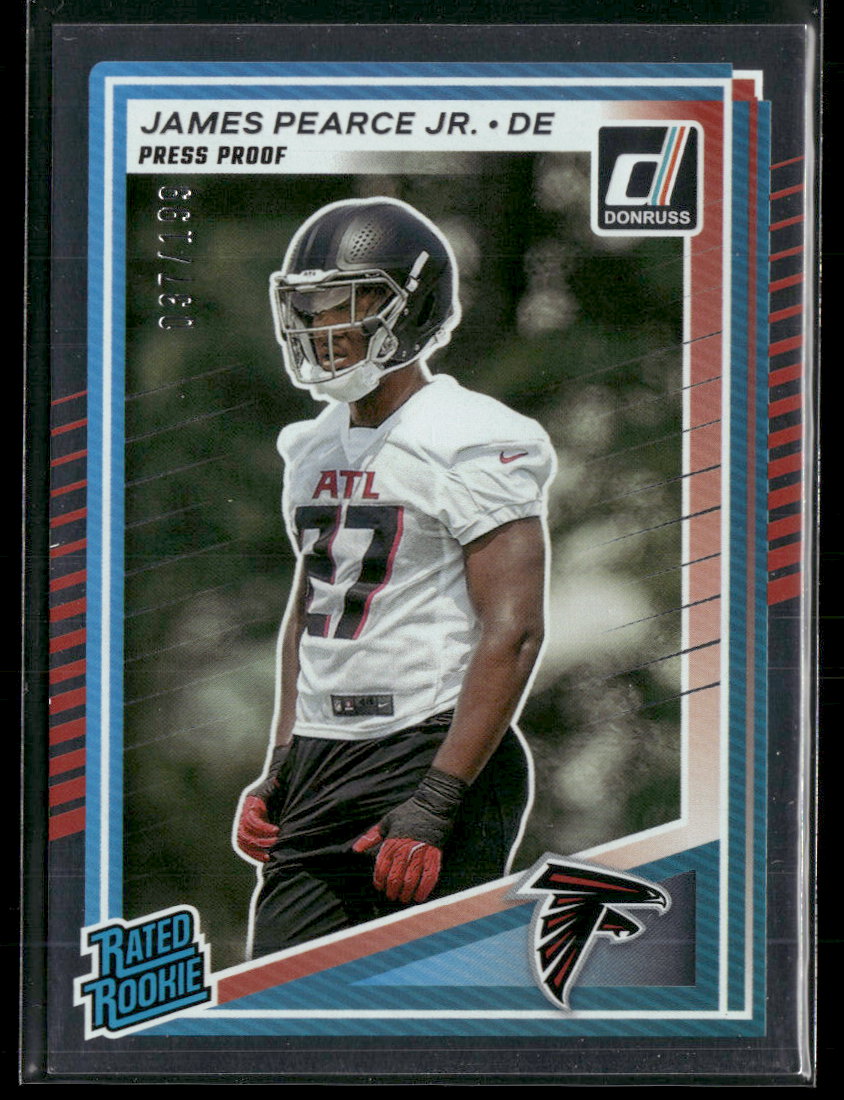 2025 Donruss Press Proofs Silver James Pearce Jr. Rookie #/199 #363