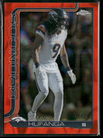 2025 Topps Chrome Orange Lava Refractor Talanoa Hufanga #94