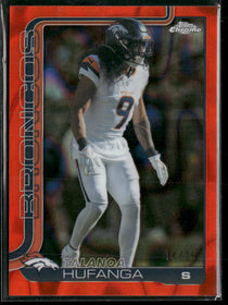 2025 Topps Chrome Orange Lava Refractor Talanoa Hufanga #94