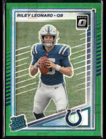 2025 Donruss Optic Rated Rookies Preview Green Pandora Riley Leonard #/25 #341