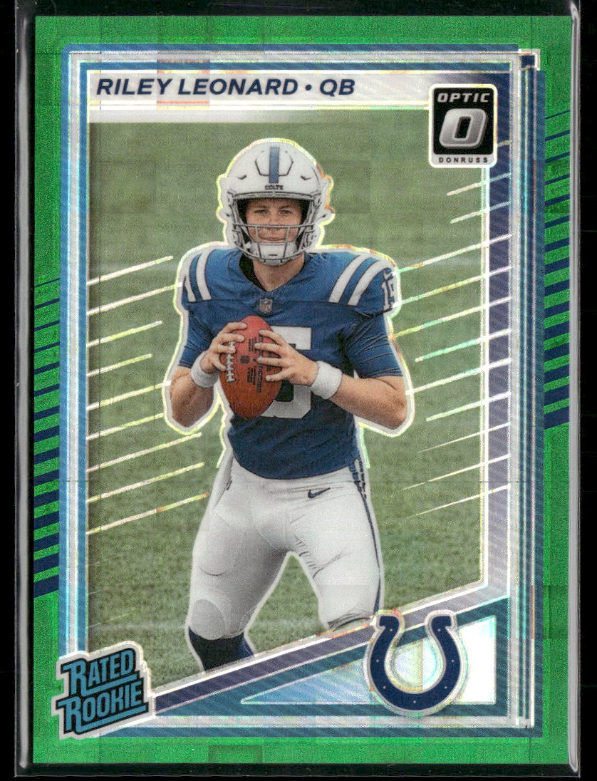 2025 Donruss Optic Rated Rookies Preview Green Pandora Riley Leonard #/25 #341