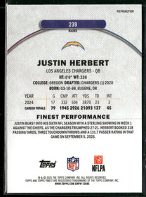 2025 Finest Refractor Justin Herbert #239