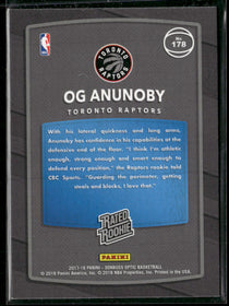 2017-18 Donruss Optic Red and Yellow OG Anunoby Rookie #178