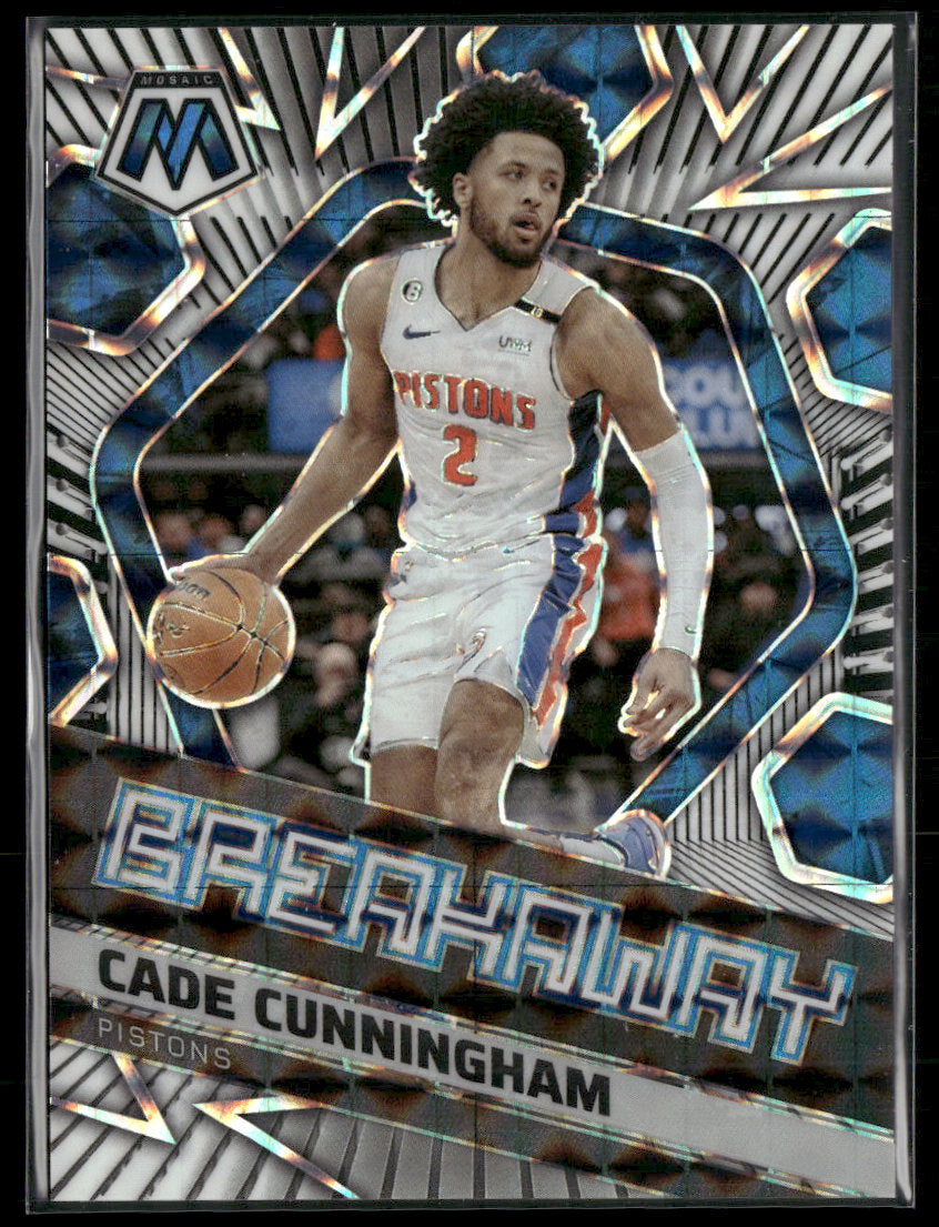 2022-23 Panini Mosaic Breakaway Mosaic White Cade Cunningham #/25 #7