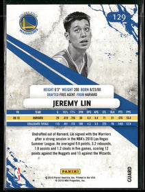 2010-11 Panini Rookies & Stars Jeremy Lin Rookie #129