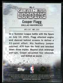 2025-26 Bowman Greatness Loading Cooper Flagg #GL-1