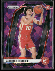 2024-25 Panini Prizm Prizms Purple Ice Zaccharie Risacher #/149 #265