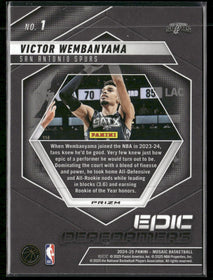 2024-25 Panini Mosaic Epic Performers Mosaic Victor Wembanyama #1
