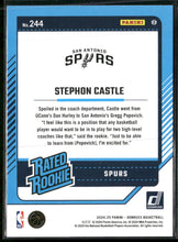 2024-25 Donruss Holo Green Laser Stephon Castle Rookie #244