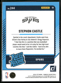 2024-25 Donruss Holo Green Laser Stephon Castle Rookie #244