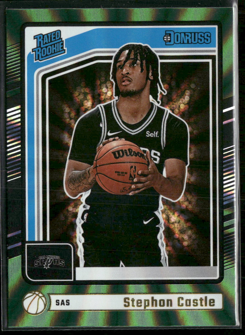 2024-25 Donruss Holo Green Laser Stephon Castle Rookie #244