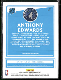 2020-21 Donruss Anthony Edwards Rookie #201