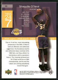 1999-00 Upper Deck HoloGrFX NBA 24-7 Shaquille O'Neal #N5