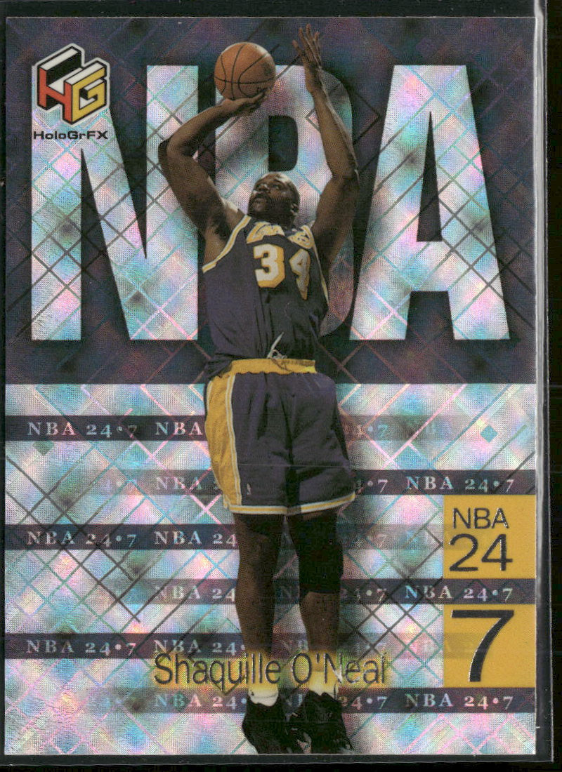 1999-00 Upper Deck HoloGrFX NBA 24-7 Shaquille O'Neal #N5
