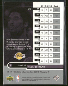 1999-00 Upper Deck HoloGrFX AuSome Kobe Bryant #28 AU