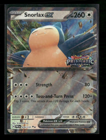Miscellaneous Cards Snorlax ex (Prismatic Evolution Stamped) #076/131