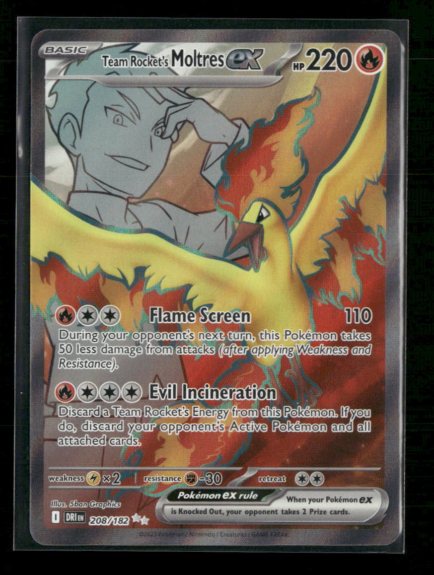 SV10: Destined Rivals Team Rocket's Moltres ex #208/182