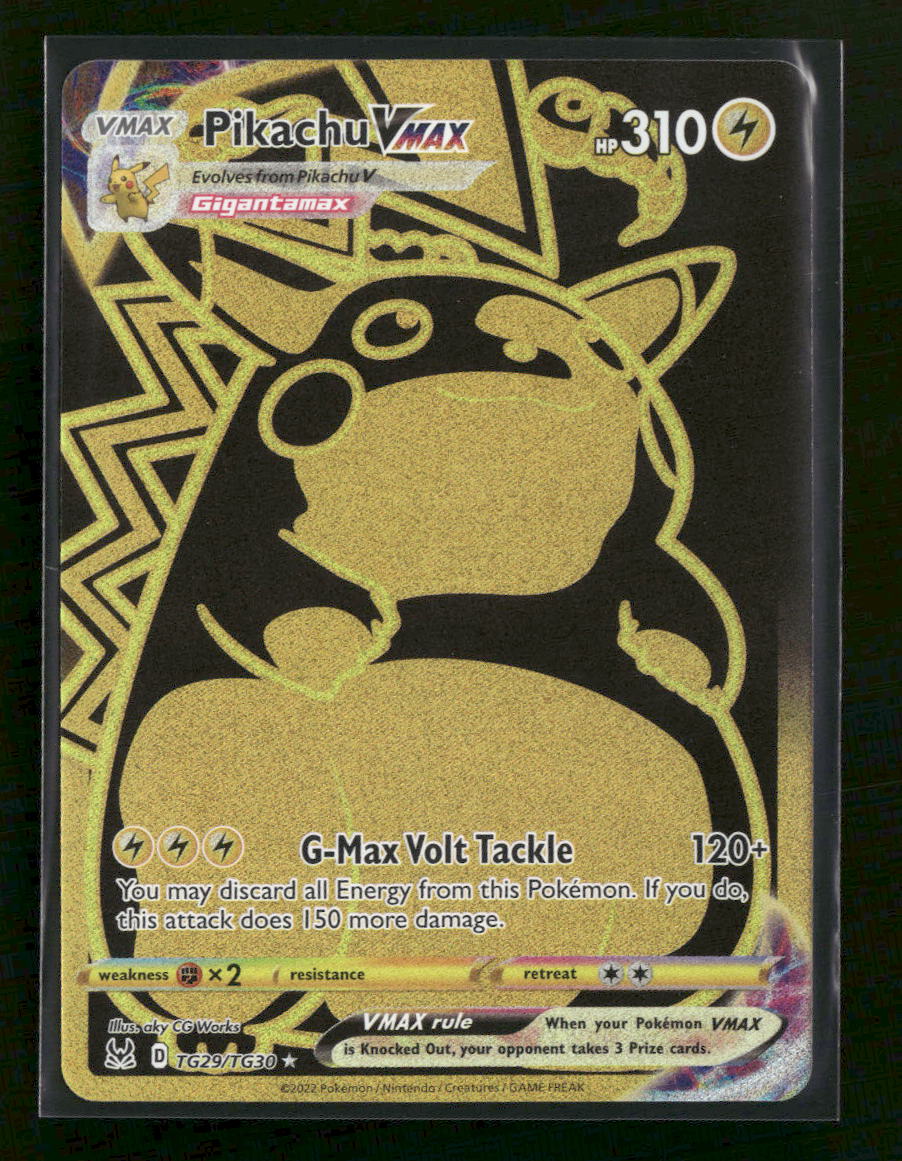 SWSH11: Lost Origin Trainer Gallery Pikachu VMAX (Secret) #TG29/TG30