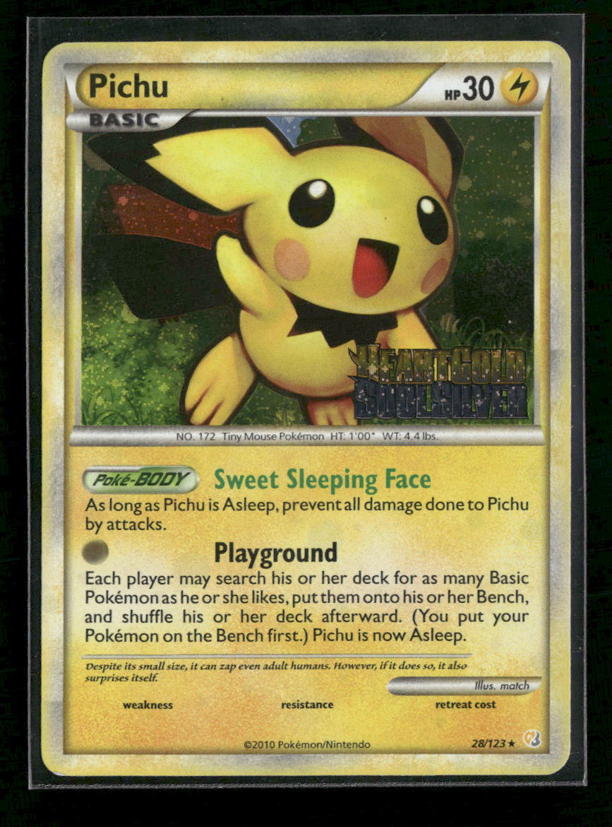 HeartGold SoulSilver Pichu Reverse Holo #28/123