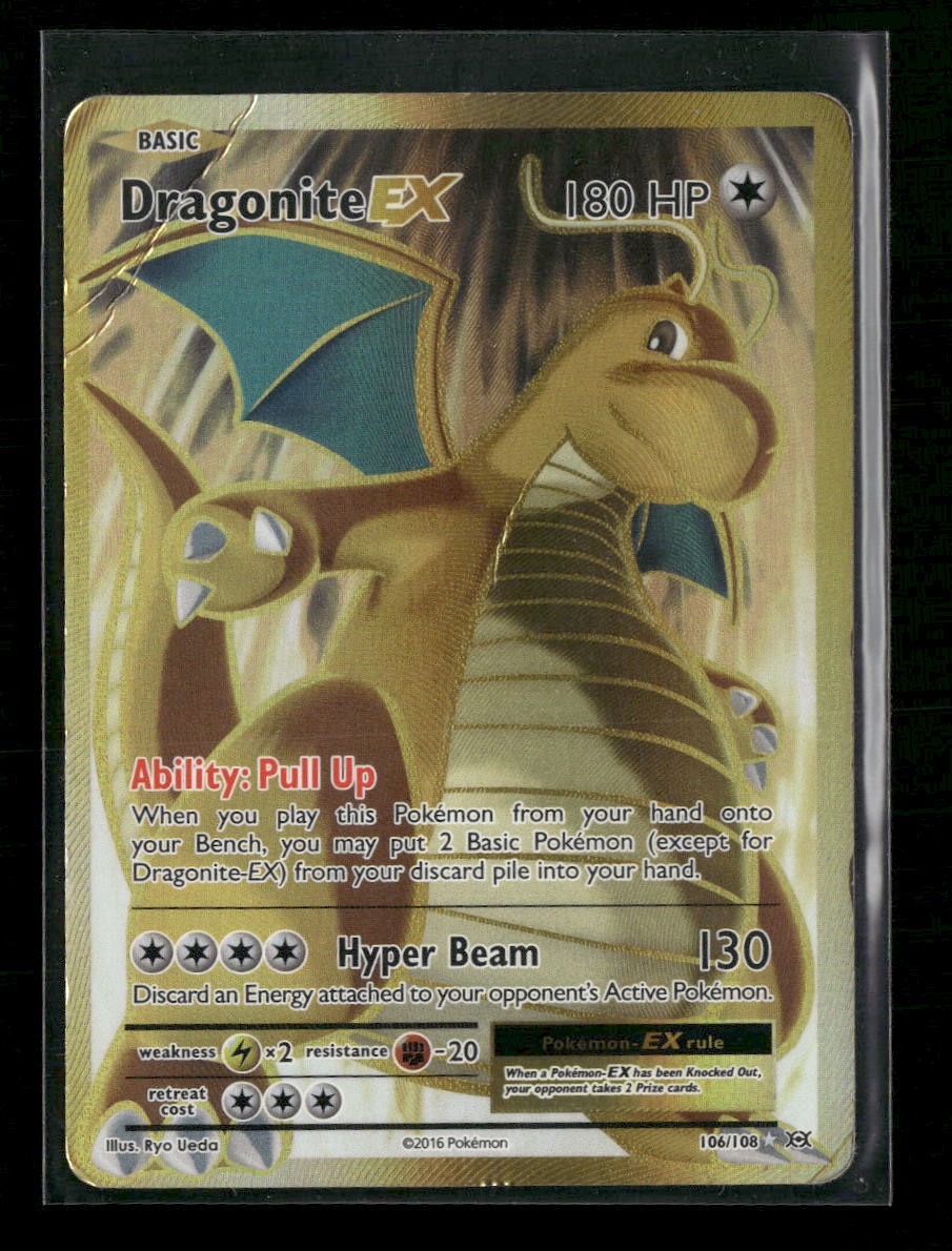 XY - Evolutions Dragonite EX (Full Art) #106/108 *Damaged*