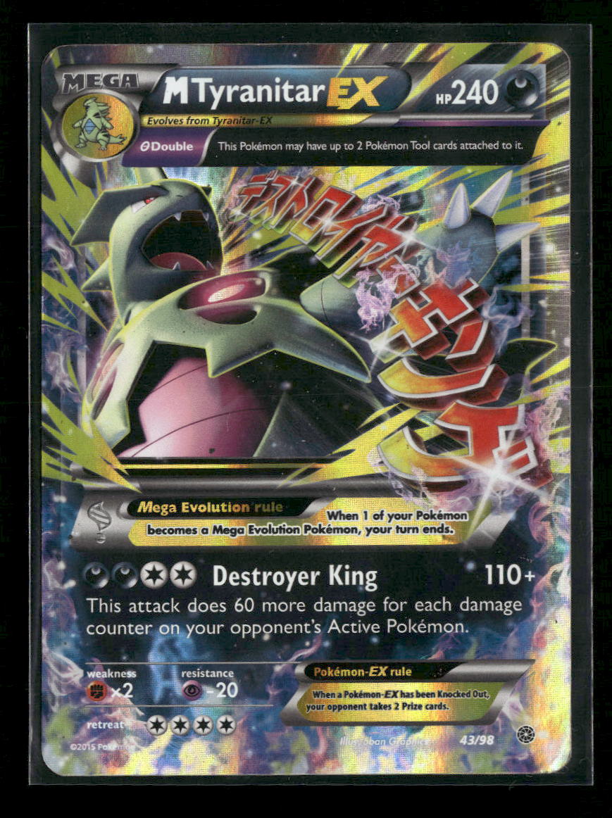 XY - Ancient Origins M Tyranitar EX #43/98 *Damaged*