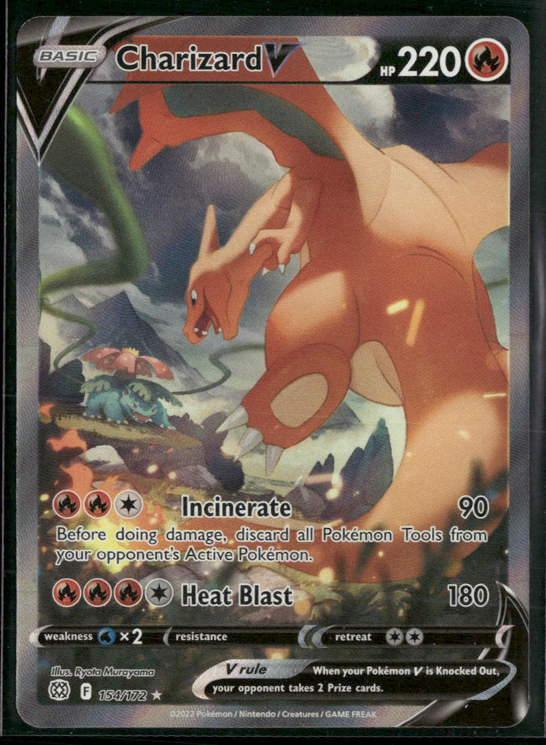 SWSH09: Brilliant Stars Charizard V (Alternate Full Art) #154/172