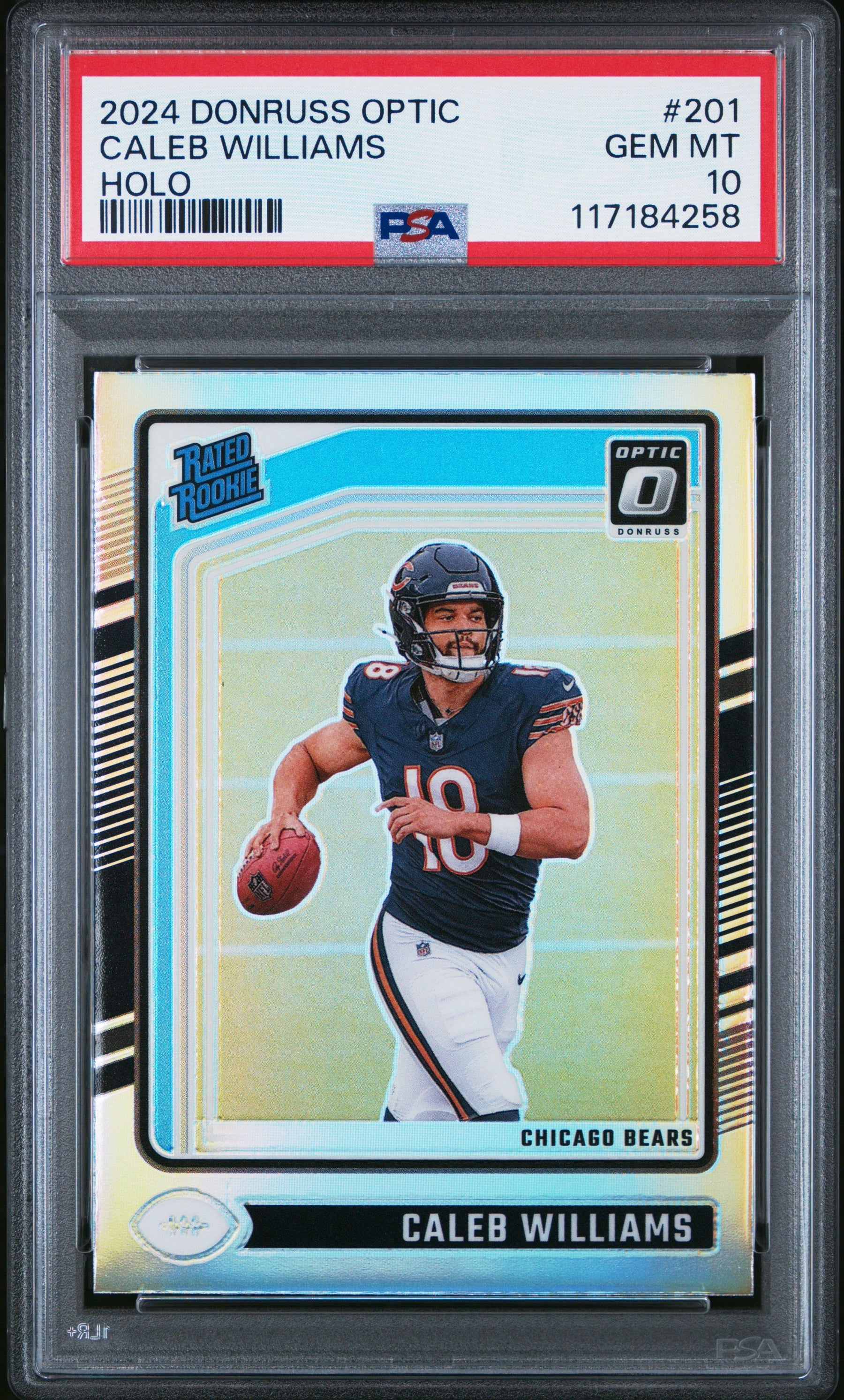 2024 Panini Donruss Optic Holo Caleb Williams 10 PSA #201