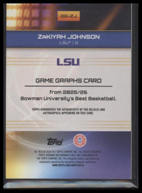 2025-26 Bowman U Auto Gold ZaKiyah Johnson /50 #GG-ZJ
