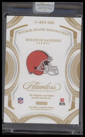 2025 Panini Flawless Rookie Frame Signatures Sapphire Shedeur Sanders #/10