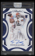 2025 Panini Flawless Rookie Frame Signatures Sapphire Shedeur Sanders #/10