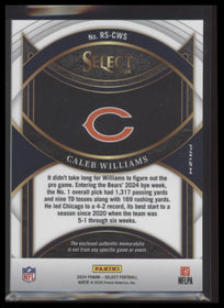 2024 Panini Select Rookie Swatches Red Prizm Caleb Williams #RS-CWS